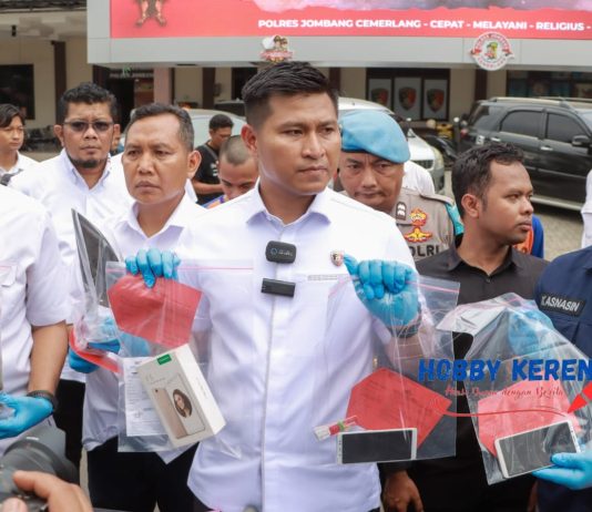 Polres Jombang Berhasil Amankan Pelaku Pembobolan Konter dan Kasus Pembacokan di Jombang